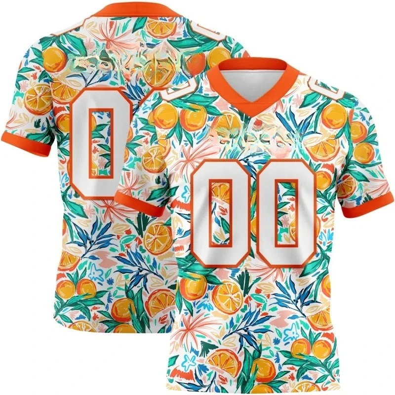 2026 best-selling clover pineapple T-shirt men's pattern T-shirt summer loose street top V-neck short sleeved T-shirt