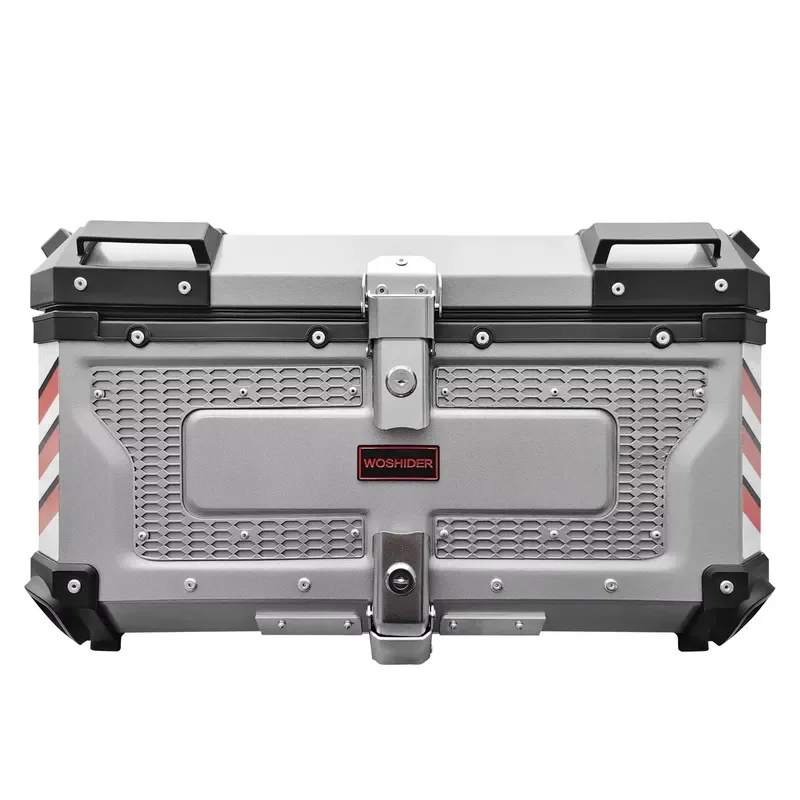 Factory Silver Motorcycle Tail Box New 65L Top Box Aluminum Alloy Top case