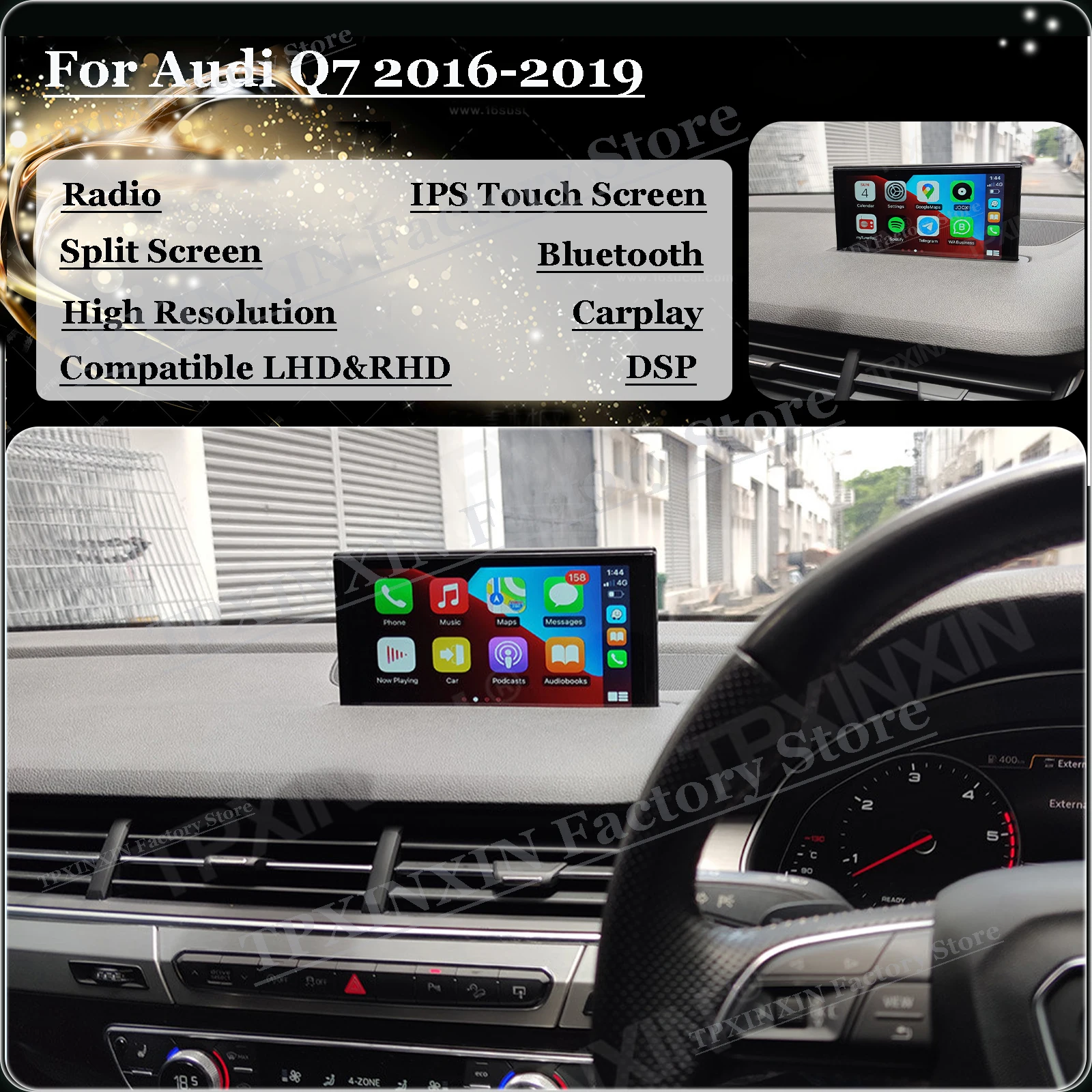 Multimedia Android Car Intelligent System For Audi Q7 2016~2019 GPS Navigation Receiver Wireless Carplay Mirror Link Head Unit