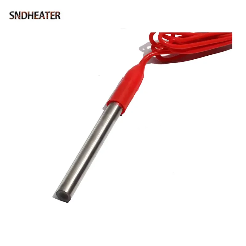 SNDHEATER Low Voltage Immersion Water Heating Element DC 24V Electric Waterproof Heater Tube 80mm 50/100/200/300/400W 1M Wire