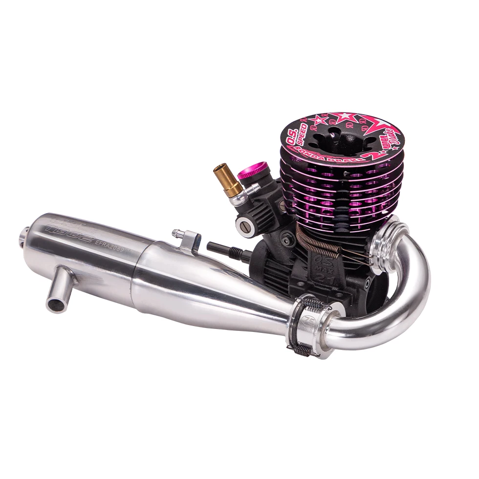 OS Engines SPEED B21 Ronda Drake Edition 21 Nitro Engine 1CJ02 Combo Set Exhaust Pipe for 1/8 Off Road RC Buggy Racing Model Car