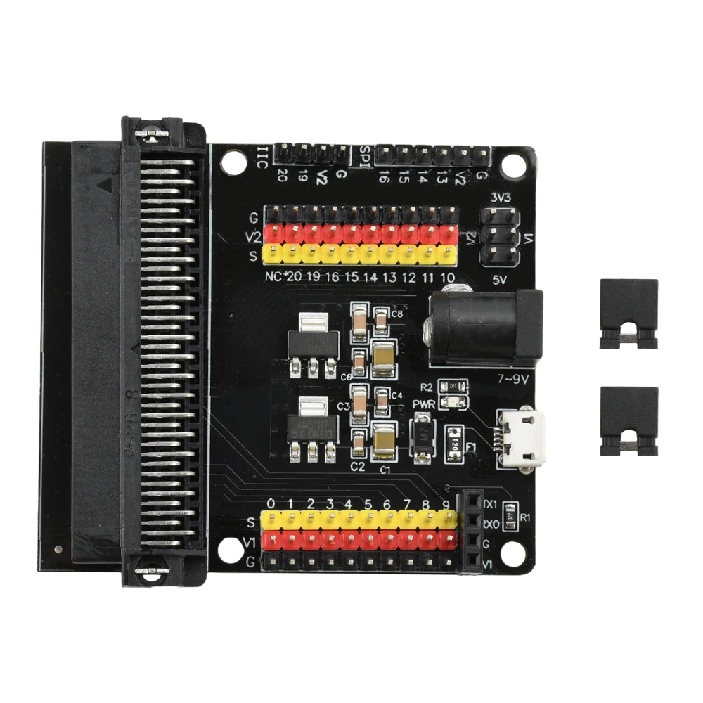 Sensor Uitbreidingskaart Module Shield V2 Voor 3.3V 5V Python Programmering Ontwikkeling Micro USB/DC 5.5*2.1mm Interface