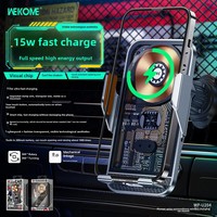 WEKOME Pioneer Ultra 15W Wireless Car Navigation Stand Transparent Industrial Style Motorcycle Equipment Accessories WP-U204