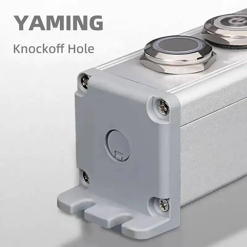 16/19/22mm ze stopu Aluminium ze stopu Aluminium pudełko ochronne dla metalowy przełącznik wciskany IP67 wodoodporny przemysłowy 12/3/4/5 otwory jeden rząd