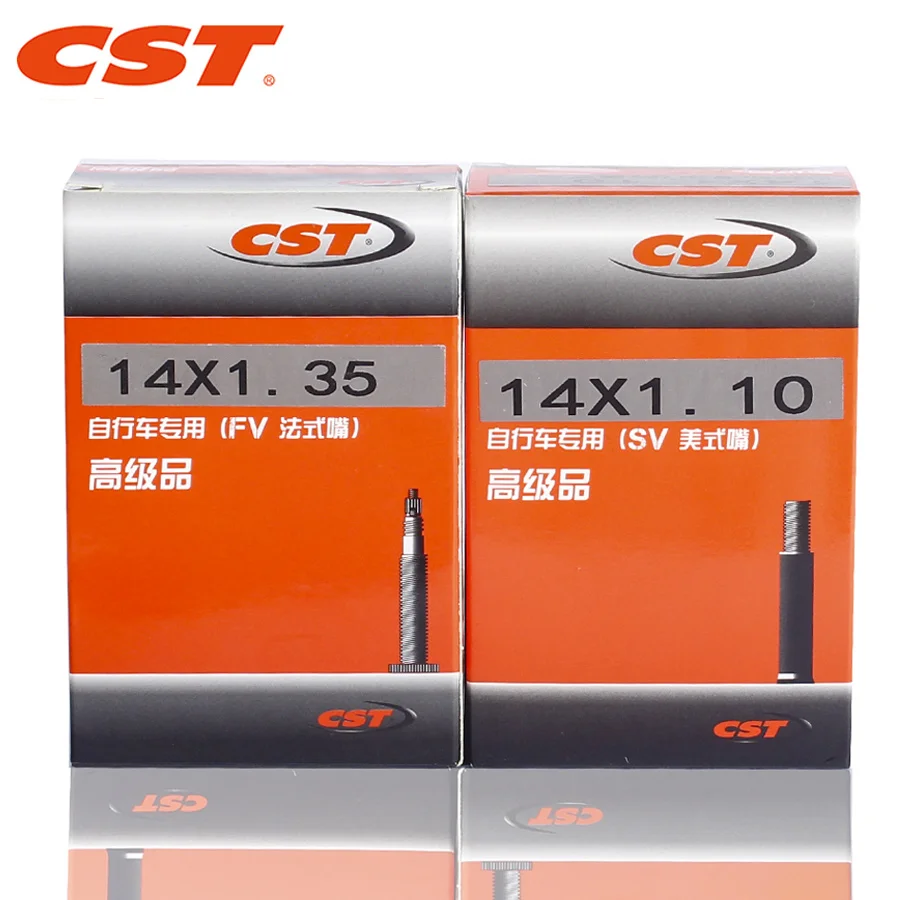 

CST Bicycle Inner Tube 14inch Butyl Rubber Bike Camera Tyres For 14x1.10 14x1.35 14x1.90/2.125 412 Folding Road Cycling TUbe