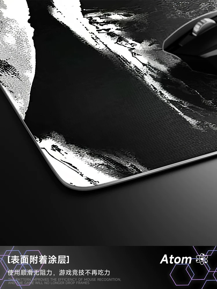 Smooth Anime Dark Upgrade Glass Gaming Mouse Pad Smooth Frosted Tempered Hard Desk Mat FPS Office Customizable Accessories