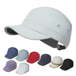 GADIEMKENSD Army Cap Cadet Military Hats Flat Top Baseball Cap Short Bill Breathable Fashion Unisex Adjustable Classic Style