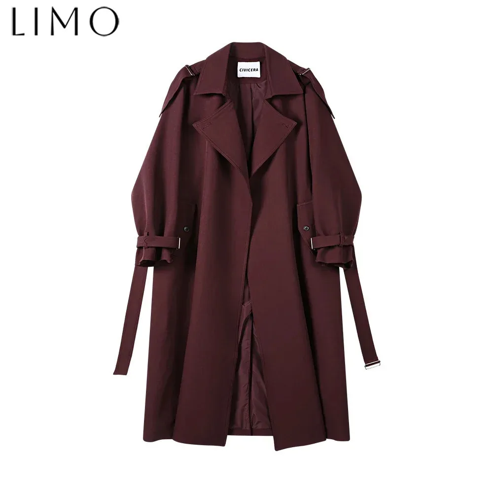 

2025 SuperAen Spring Lace-up Waist Long Trench Coat Women's Autumn Korean Style Long Coat for Women