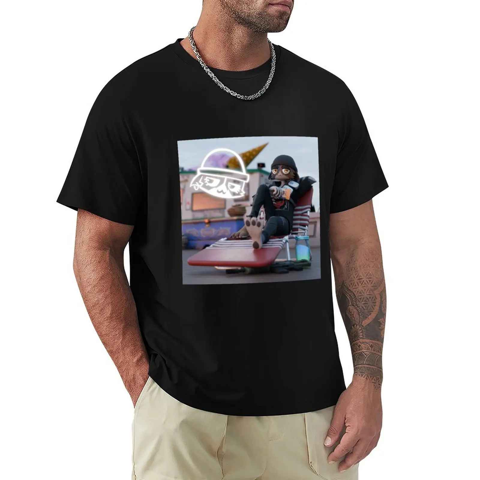 Meowskulls: Summer Rest T-Shirt Stain Resistant Casual Tee