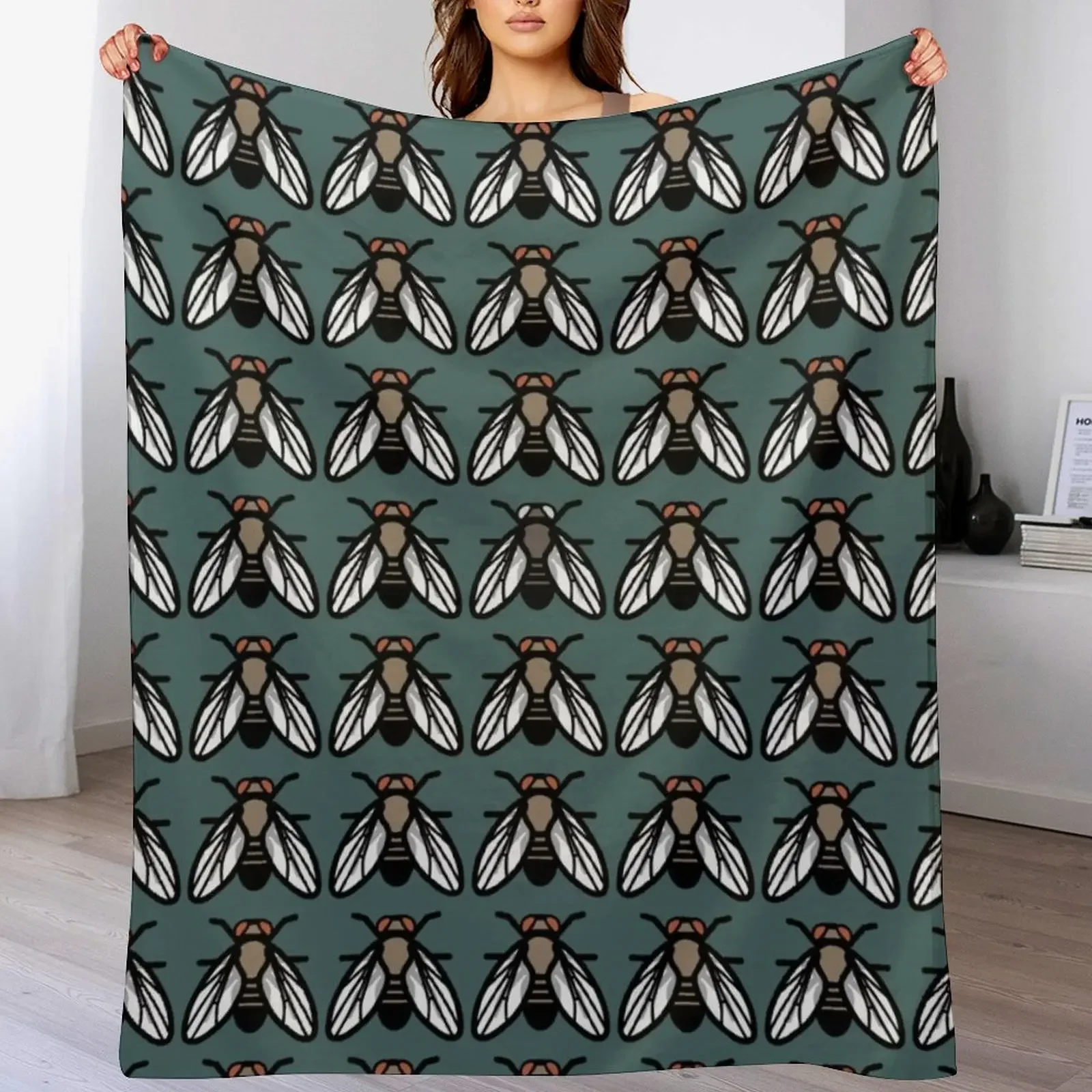 Drosophila Fruit Fly Mutant Genetics Evolution Throw Blanket Soft Summer Beddings Blankets