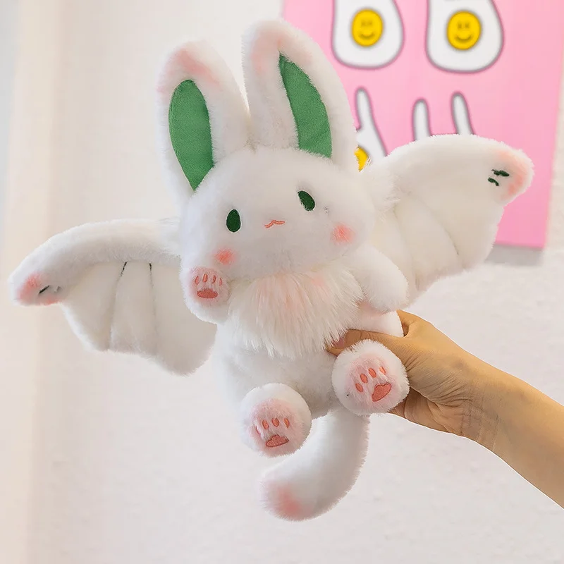 Kawaii Bat Rabbit Plush Toys Flying Rabbit Plush Doll Stuffed Animals Toys Gift For Kids  Birthday  Christmas