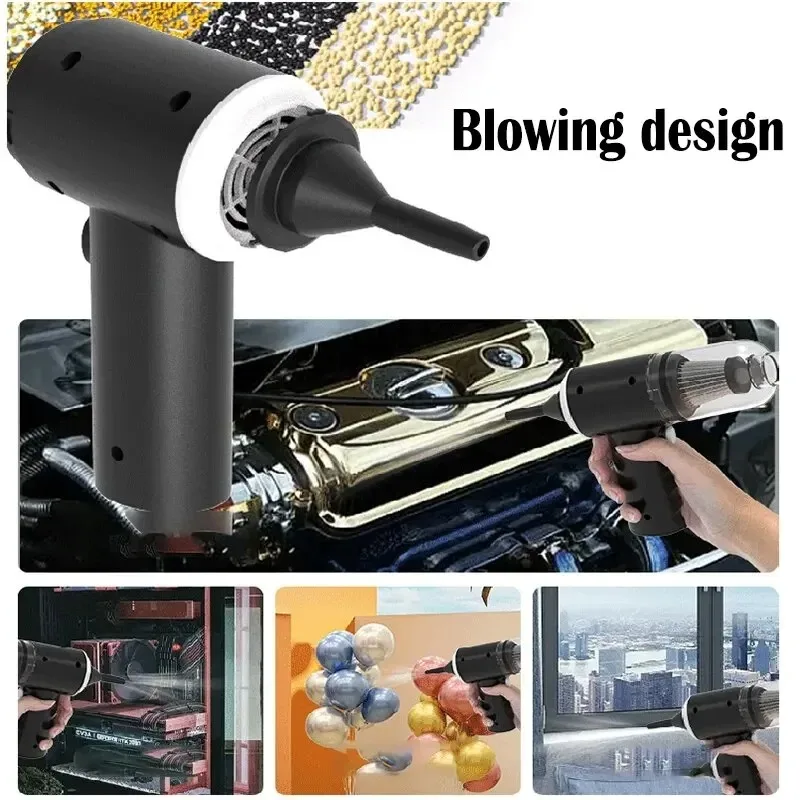 Wireless Car Vacuum Cleaner USB Charging 1200mAh Portable Cleaning Appliance Mini Wet and Dry Blow Vacuum Cleaner Household - Image 4