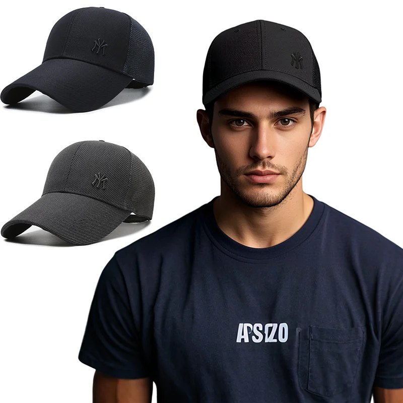 bone-de-beisebol-unissex-de-malha-de-sarja-de-cor-solida-ajustavel-snapback-chapeu-de-sol-para-pesca-golfe-e-tenis-respiravel-chapeu-de-caminhoneiro-para-viagens