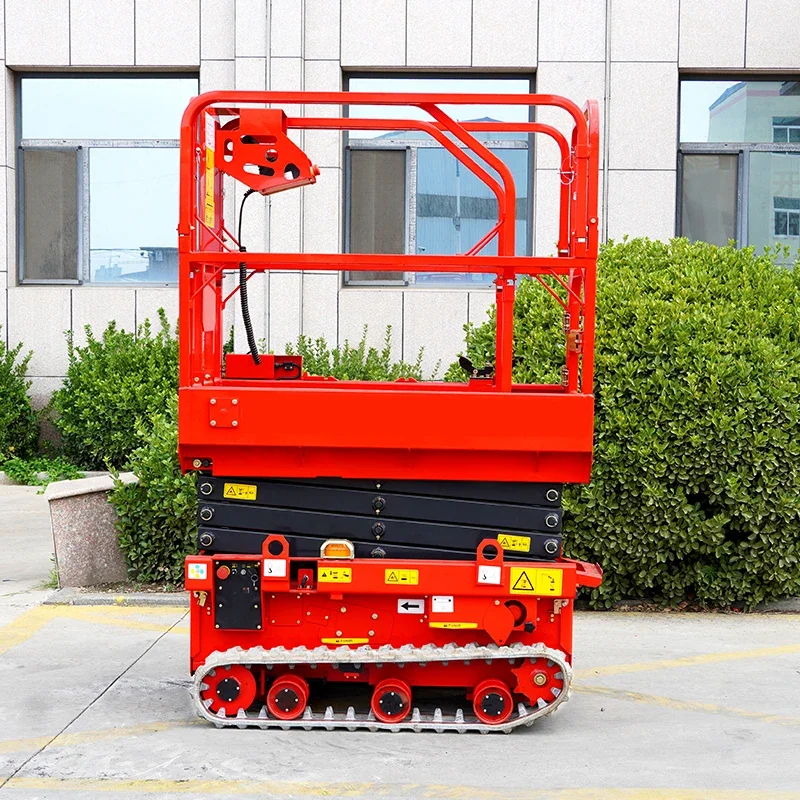 Customized Mobile Electric Scissor Elevator 10 Meters Large   with Track in The Air  Lifting Platform