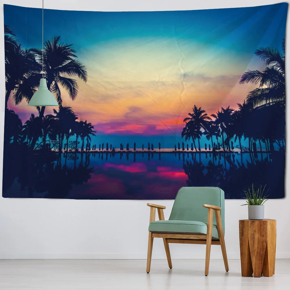 

Sunset landscape big tapestry wall hanging Bohemian natural scenery home wall decoration blanket aesthetics room art decoration