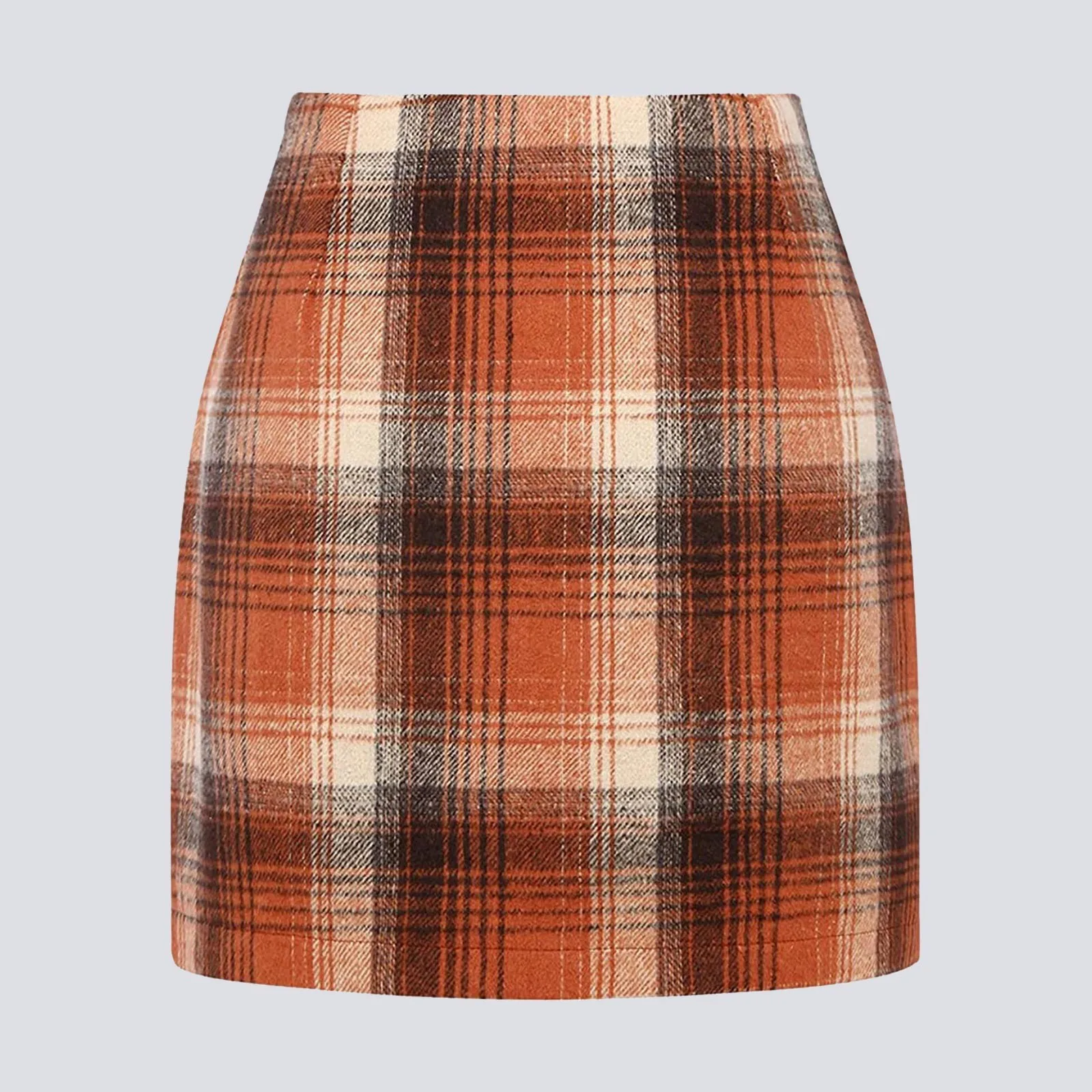 Autumn Winter Ladies New Fashion High Waist Plaid Mini Skirts Female Casual Office Wear Korean Style Elegant Slim Bodycon Skirts