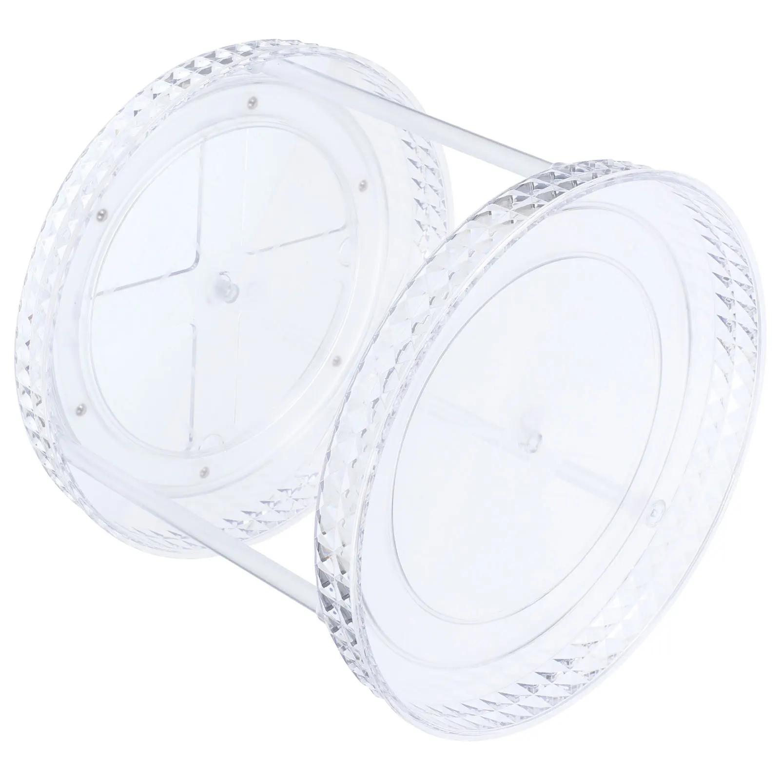 

Rotatable Condiment Holder Double Layer Turntable Organizer Spacious Capacity Easy Access for Seasoning Jars Kitchen Shelf