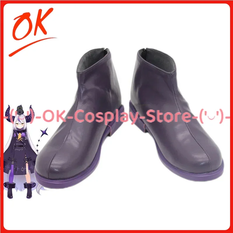 

[Customized] La+ Darknesss Cosplay Shoes Vtuber Anime Roleplay Prop Halloween Carnival Holiday Party PU Leather Boots