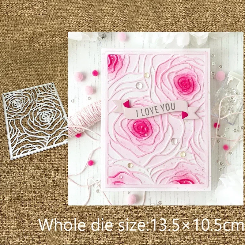 

Новый дизайн, металлическая трафаретная форма для вырезания, вырубные ножи для декора с розами по периметру, вырубные элементы для скрапбукинга, для альбомов, бумажных открыток, тиснения