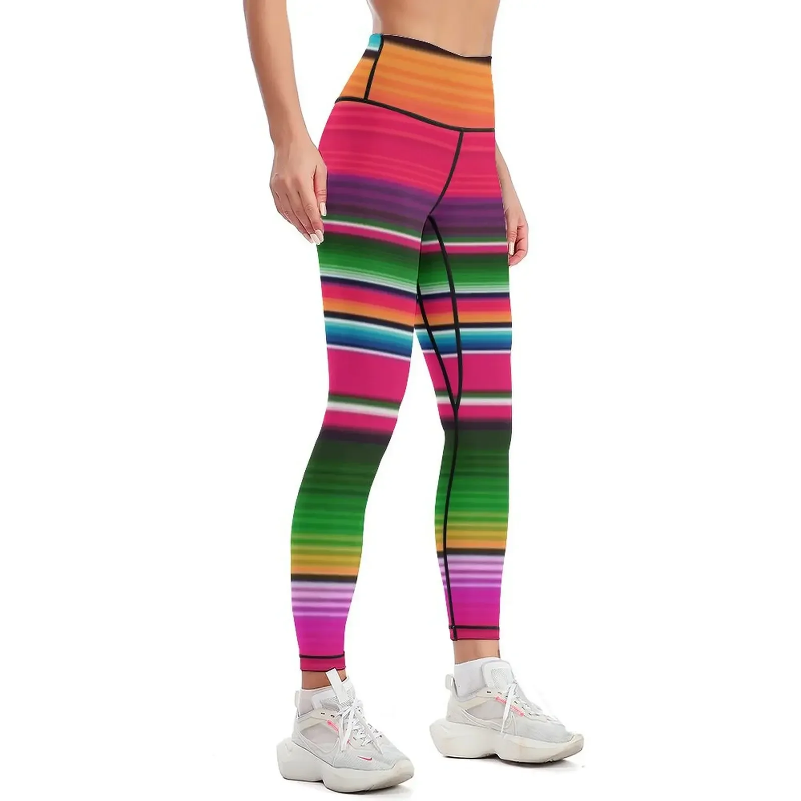 Mexican Blanket Striped Fiesta Serape Leggings legging pants raises butt active wear high waist sport pants Womens Leggings