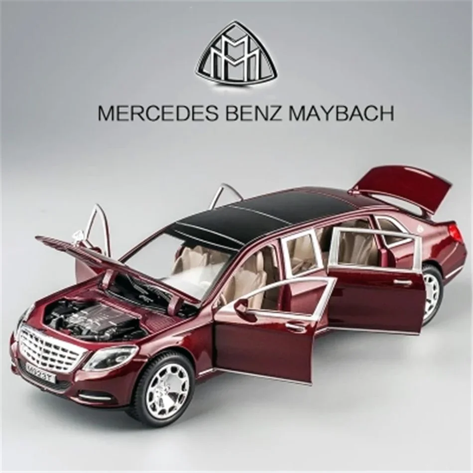 

1:24 Maybach S600 Metal Car Model Diecast Alloy High Simulation Car Models 6 Doors Can Be Opened Inertia Toys For Children Difts