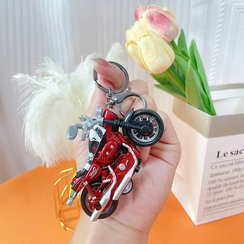 Motorcycle Keychain Car Key Ring Birthday New Year Gifts for Brother Father Boyfriend Wholesale