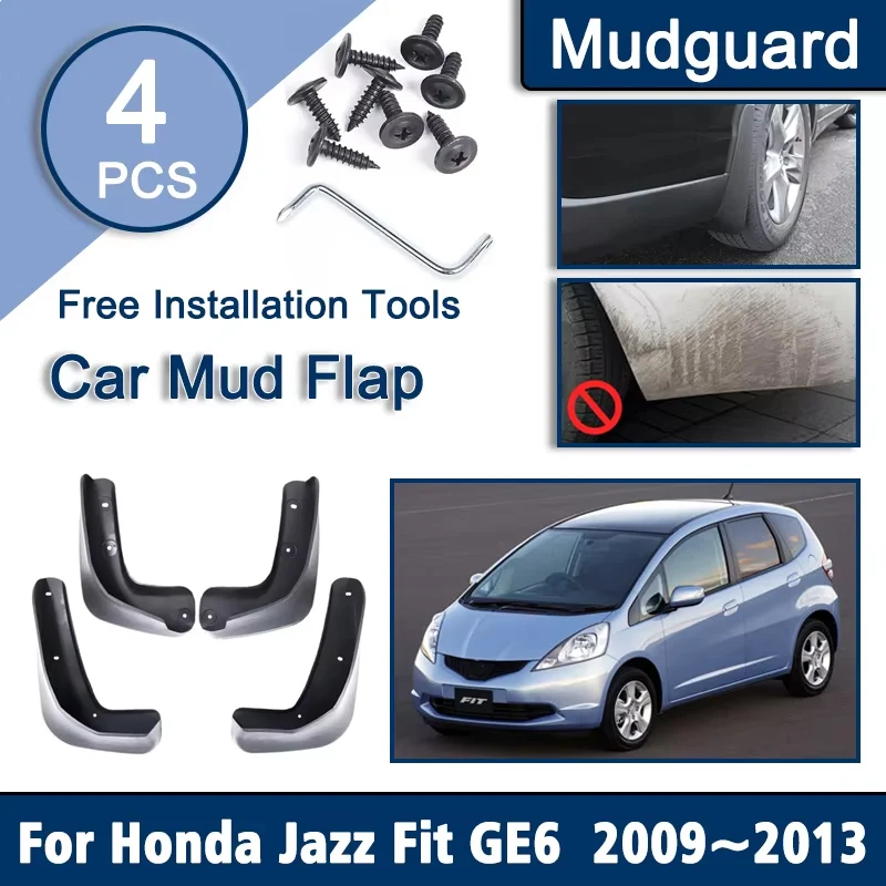 

Car Mudguards For Honda Jazz Fit GE GG MK2 2009-2013 2011 2012 Accessories Mudflap Splash Guard Front Rear Fenders Spare Parts