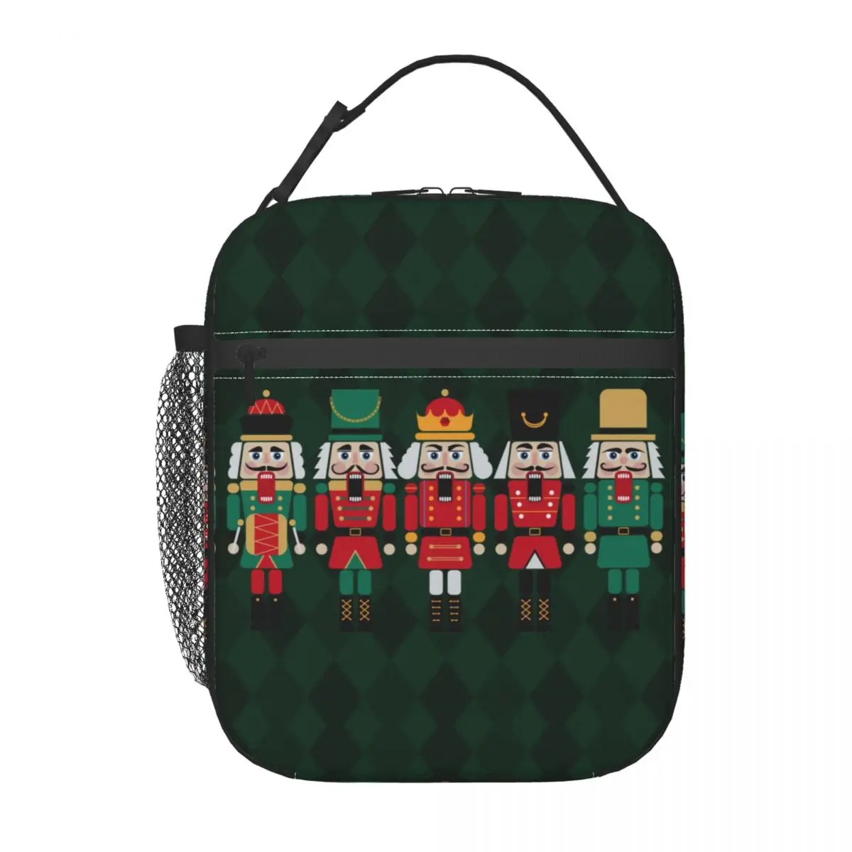 The Nutcrackers Insulated Lunch Bag Cartoon Christmas Nutcracker Toy Soldier Waterproof Thermal Cooler Bento Box Women Children