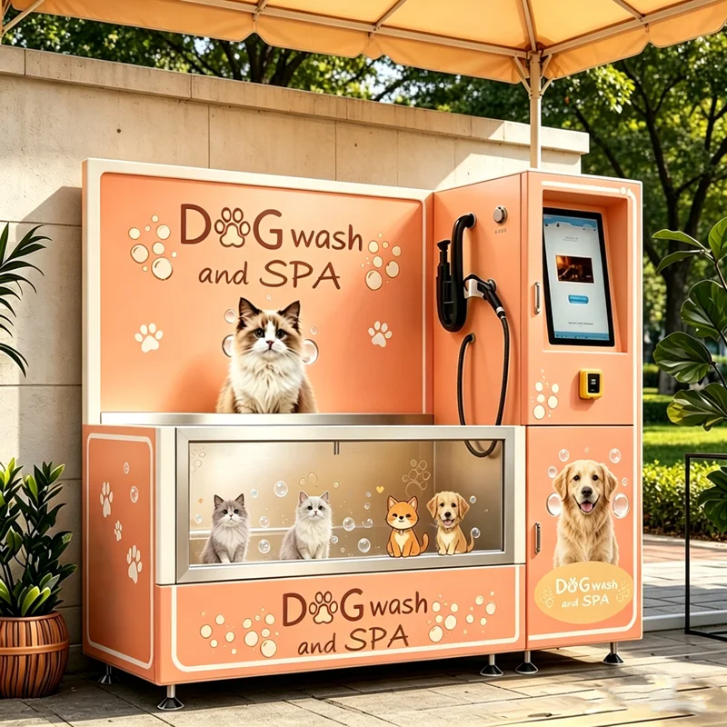 FL 2026 New Auto Dog Cat Washing Station Self-Service Vending Machine for Big Small Animals Pet Cleaning Bathing Machine Custom