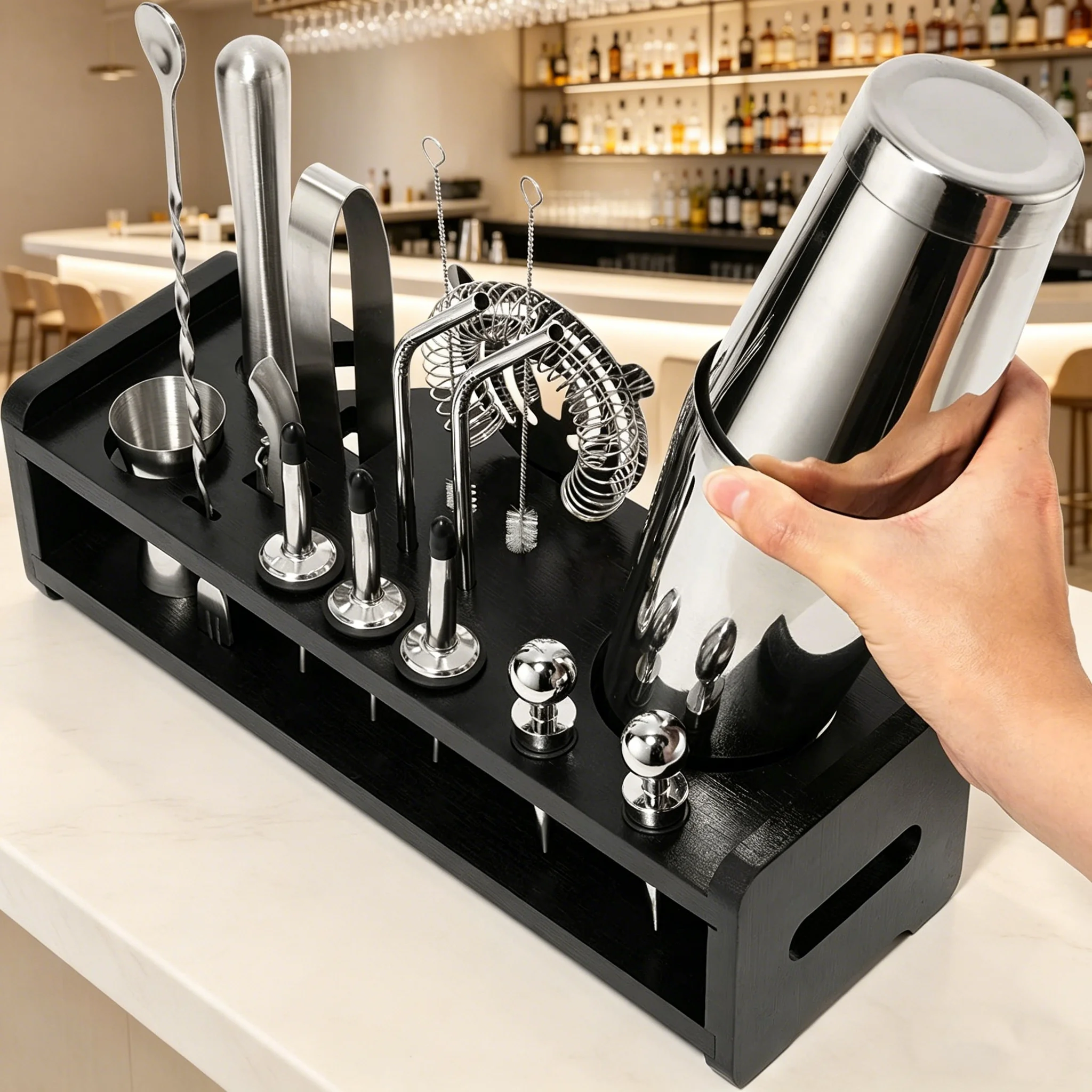 stllCocktail Shaker Set 18 Pie - Boston Shaker Set ulasan dan harga