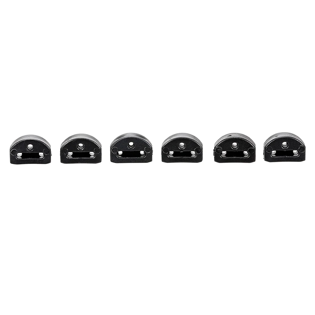 Cream/BlackWhite 6Pcs Classical Guitar String Retainer Guide Triple-Cornered String Buckle &Chord Tie Guitar Parts & Accessories