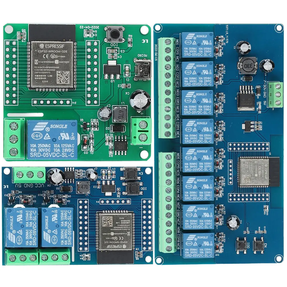 ESP32 1/2/8 Channel Power Supply Module DC 5-30/60V WIFI Bluetooth-compatible BLE Relay Module ESP32-WROOM Development Board