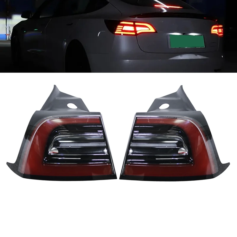 Left Rear LED Tail Light Lamp Assy 1502086-00-D for Tesla Model 3 Model Y 2020-2023 Outer Corner Light Brake Taillight