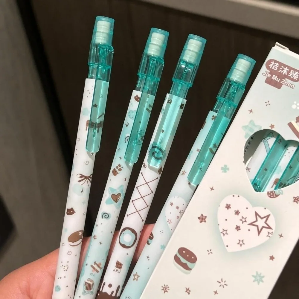 4pcs 0.5mm 2B Lead Mechanical Pencil Set Break Resistant Kawaii Stationery Student Writing Pencil Non-sharpening Pencil