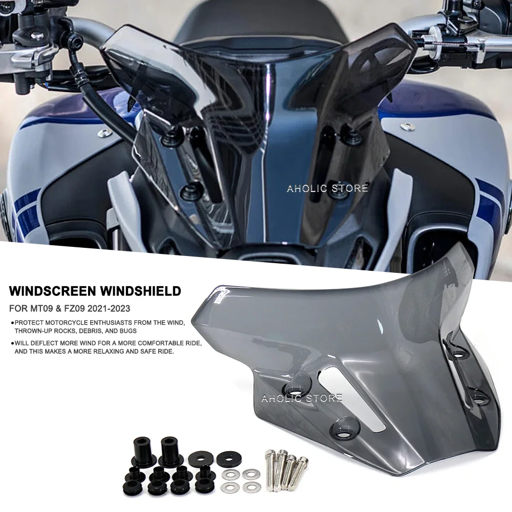 Motorcycle Windshield For Yamaha MT-09 MT09 MT 09 SP V3 2021 2022 2023 Front Fairing Wind Deflector
