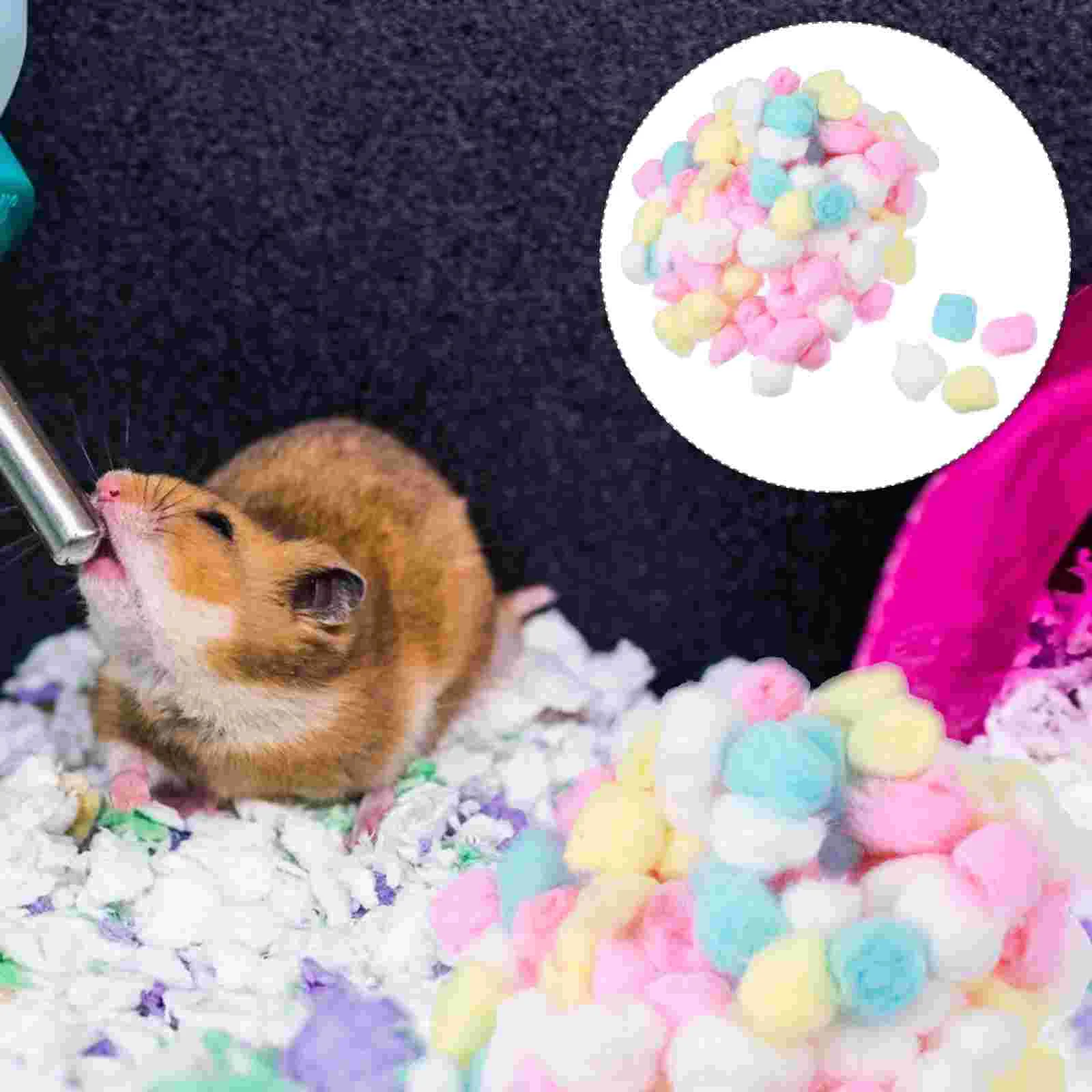 

5 Packs Hamster Cotton Ball Warm for Pet Guinea Pig Bedding Quilt Hamsters House Winter