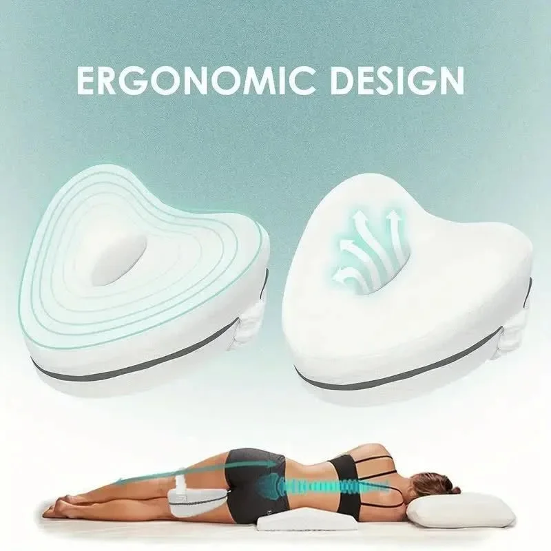 Soft Ergonomic Knee Leg Support Pillow, Side‑Sleep Cushion for Pregnant Women Home Bedroom & Travel Use