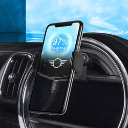 F54 F55 F56 F57 15W Wireless Charging Car Phone Holder Automatic Quick Charger Stand For MINI Cooper CLUBMAN Countryman Interior