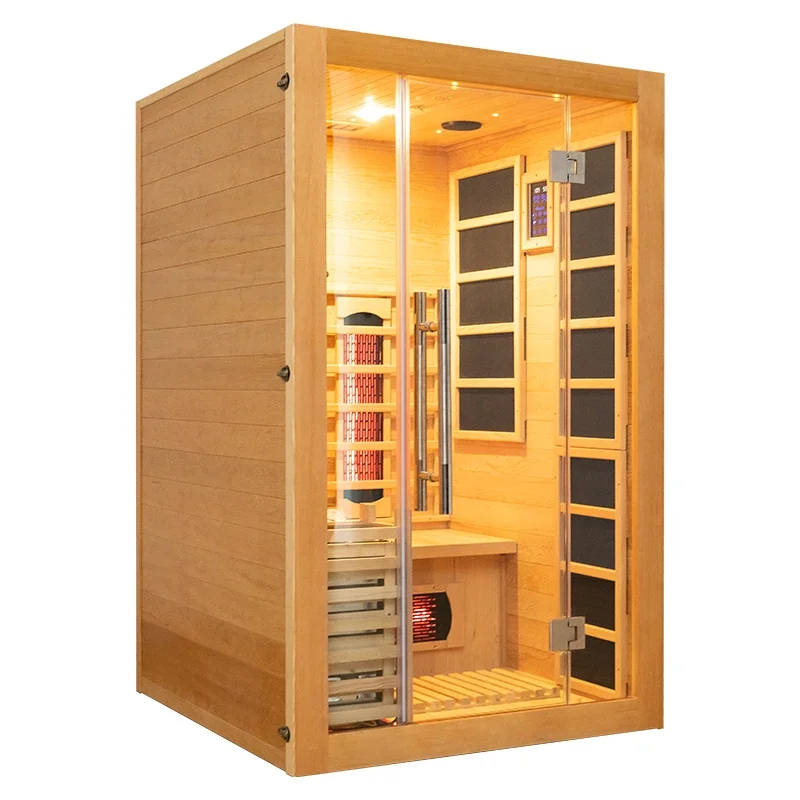 2023 New Canadian Hemlock Or Red Cedar 2 Person Size Infrared Sauna Room