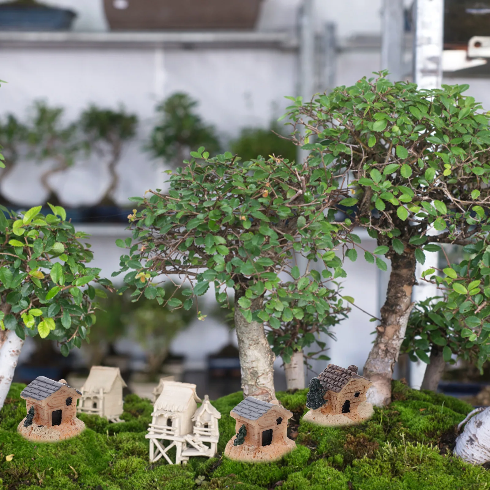 

15 Pcs Resin Small House Decorations Durable Mini House Ornaments for Garden Yard Balcony Landscape Accessories Christmas