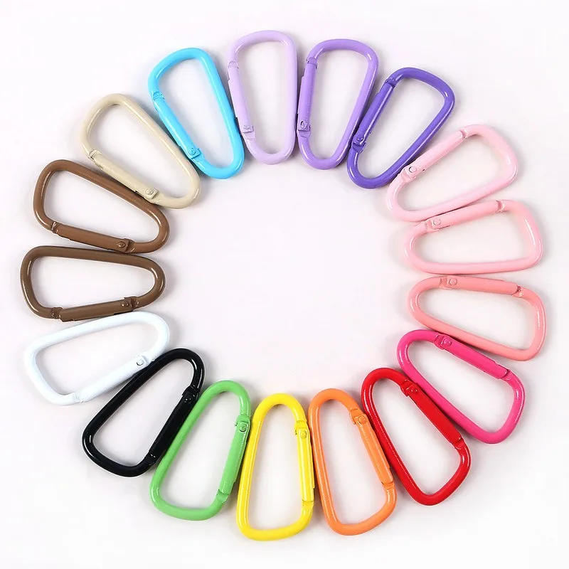 Lightweight Carabiner Hooks 34 pcs, Compact Portable Size, D-Ring Lightweight Design, for Camping Small Gear Clip