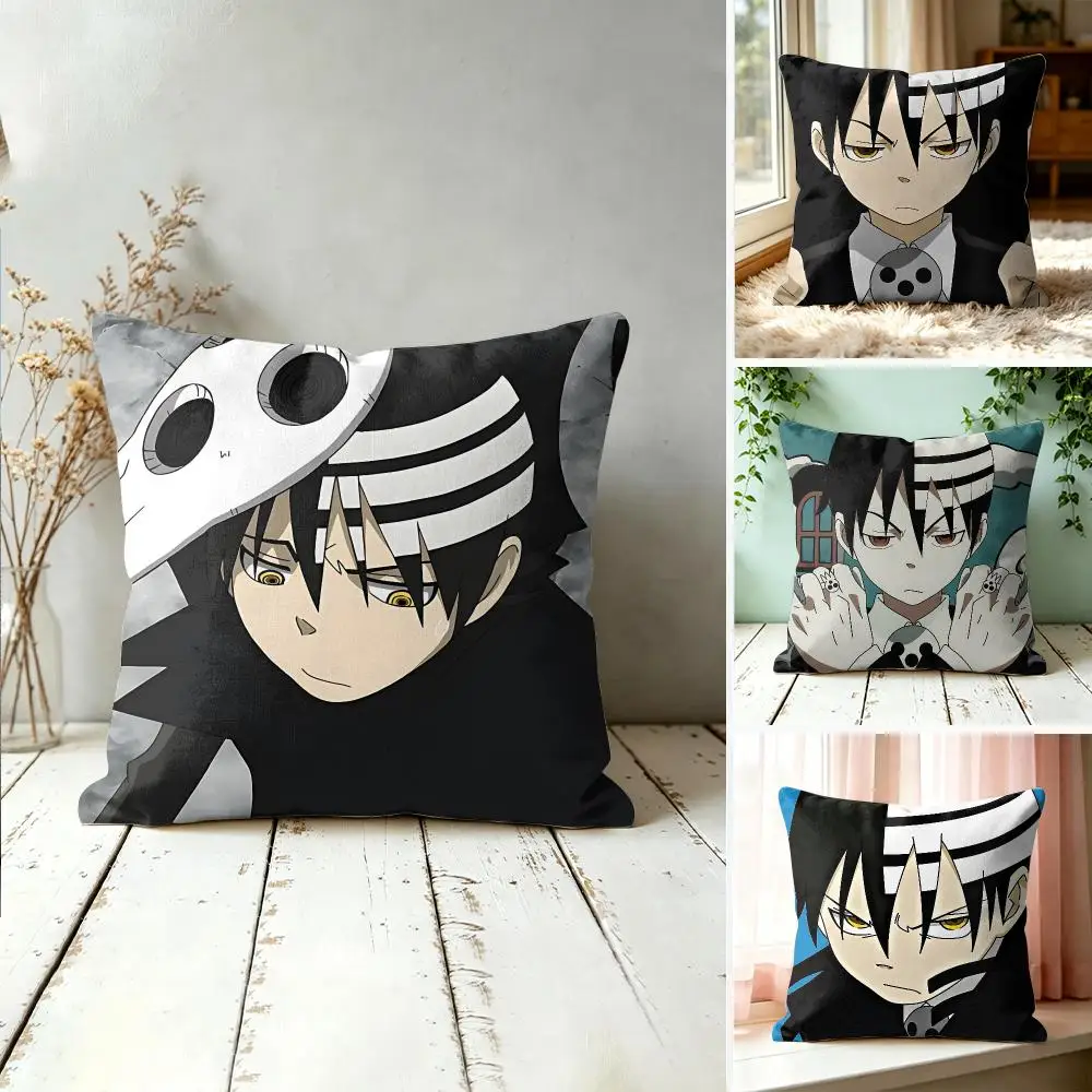 Soul E-Eater Anime Japan Cushion Cover Square Decorative Throw Pillow 40x40cm For Sofa Bedroom Living Room Home Decor