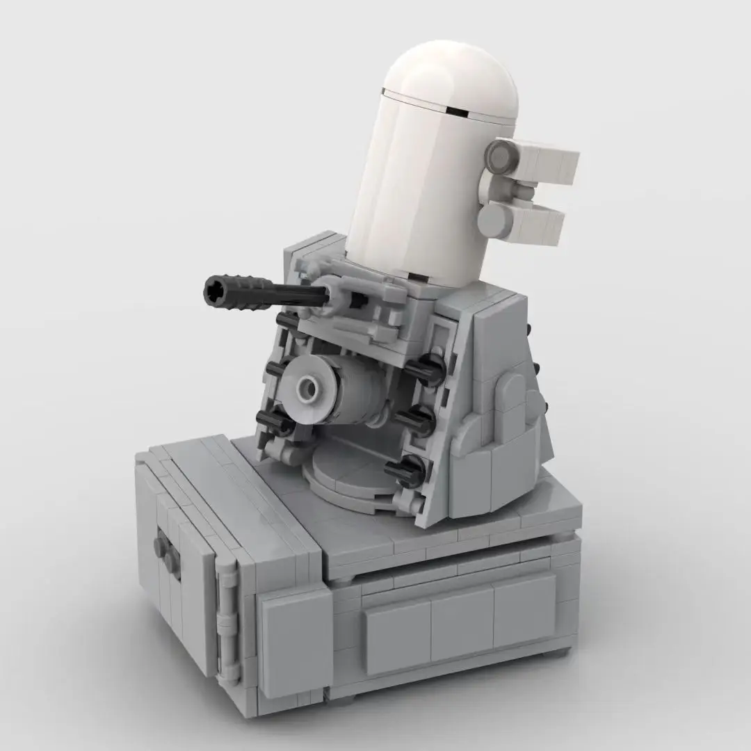 Close Defense Turret Building Blocks Rotary Cannon Radar Integrated Weapons Platform DIY Assembly Bricks Military Model Toys