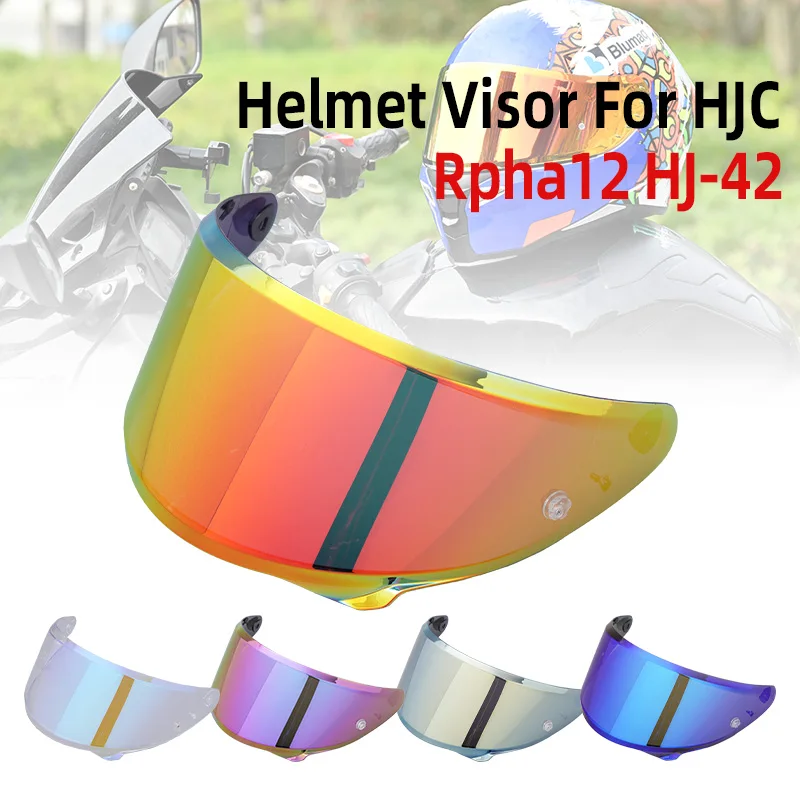 Hemet Visor for HJC Rpha12 Rpha12N HJ42 Anti-UV Sun Potection Clear&Black Full Faceshield Lense Motorcycles Accessories
