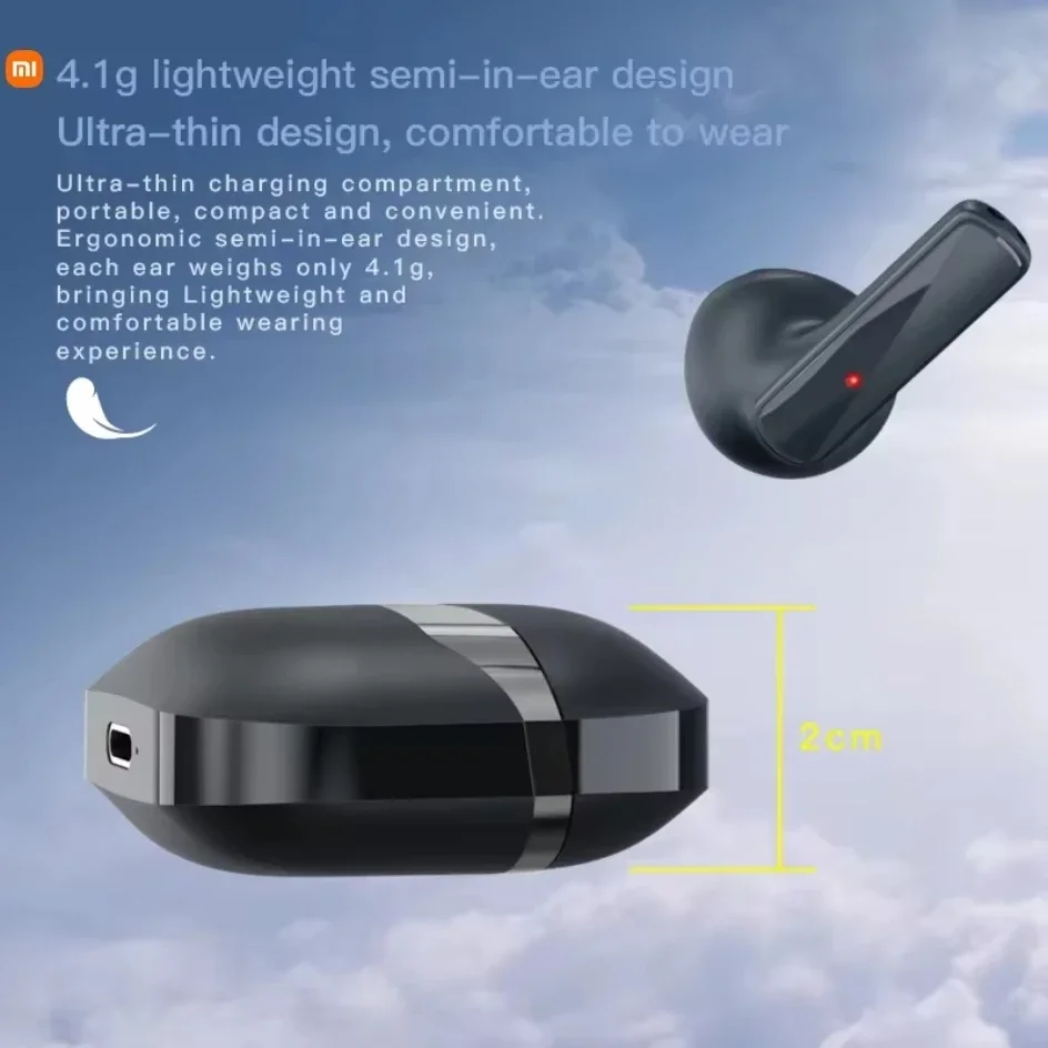 Xiaomi enc/amc air1 com cancelamento de ruído fones de ouvido bluetooth à prova dwaterproof água com cancelamento de ruído inteligente multi funcional