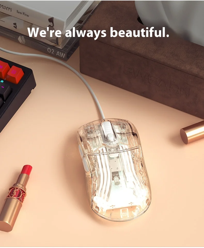 Qianxingzhe Q8 투명 블루투스 마우스。