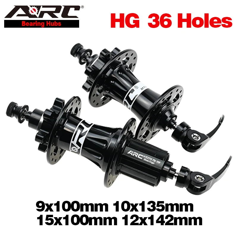 ARC Hub Mountain Bike Sealed Bearing Hub, MT007, 36 Hole, Front 9x100, 15x100, Rear 10x135, 12x142,Bike Hub, HG 8, 9, 10, 11V