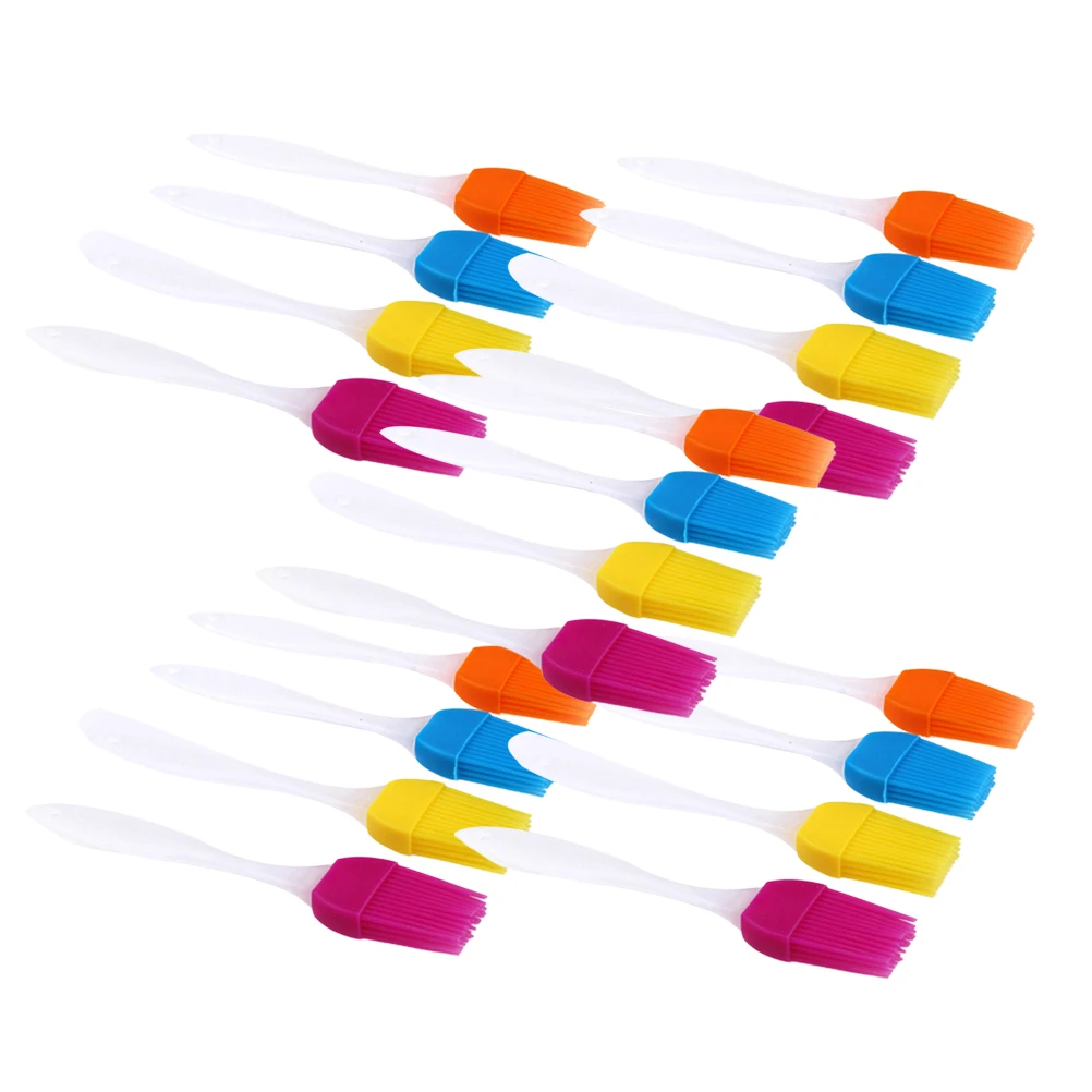 

20 pcs Silicone Pastry Brush Baking Bbq Basting Tool Kitchen Cooking Utensil Set Heat Resistant Easy Grip Handle For Meat