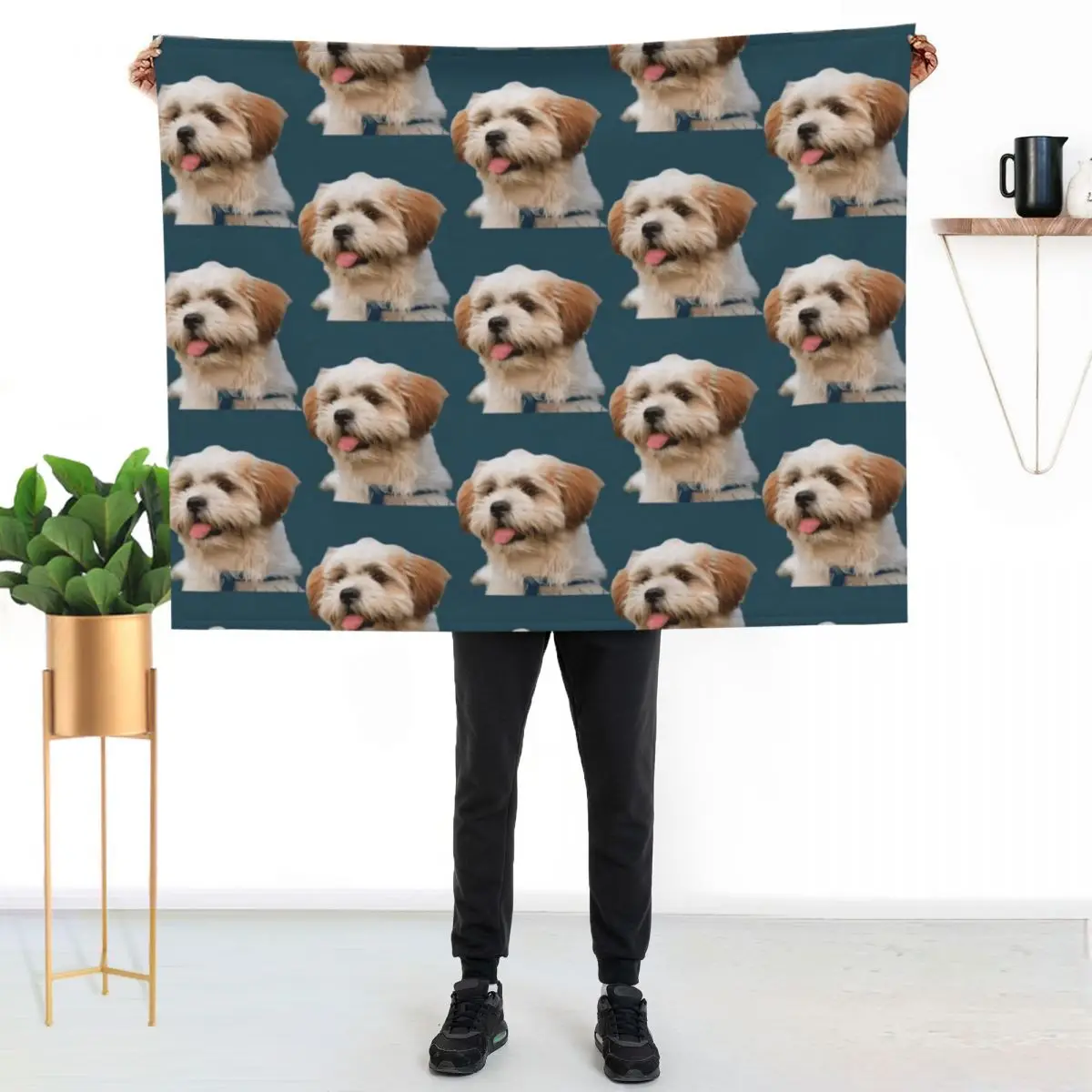 Shichon mignon, la vie est meilleure avec un Shichon, amoureux des chiens, la vie est meilleure avec Throw Blanket