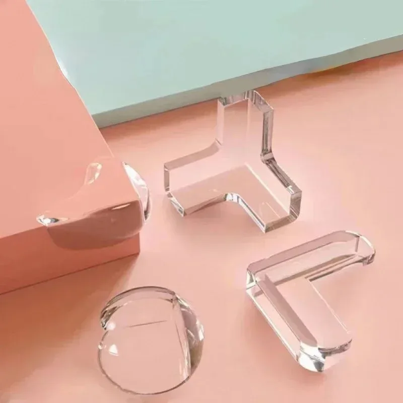 

4PCS Baby Safety Silicone Table Corner Protector Furniture Edge Protection Cover Transparent Children Anti Collision Edge Guards